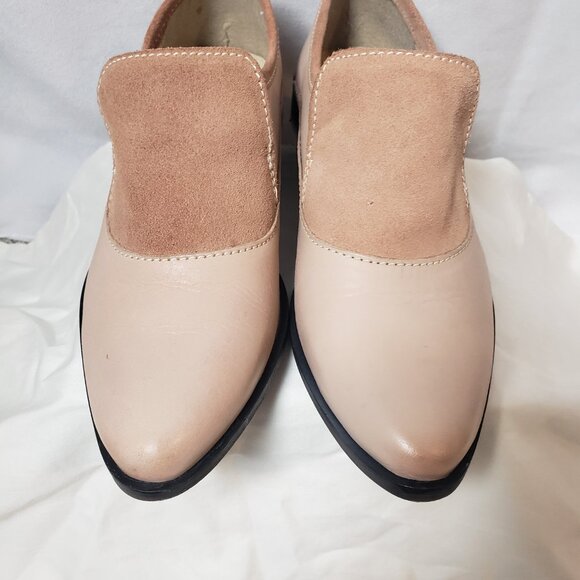Free People Brady Slip On Loafers Leather Two Tone Tan Ladies Size 37/6.5 - Picture 8 of 13